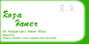 roza haner business card